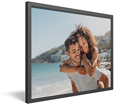 PICANOVA Foto im Rahmen – Personalisierte Leinwand Bilder – Bilderrahmen & Kunstdrucke – Fotoboard und Bilderrahmen Dein Foto als Fotodruck Bild – Personalisiertes Geschenk – 30x20cm