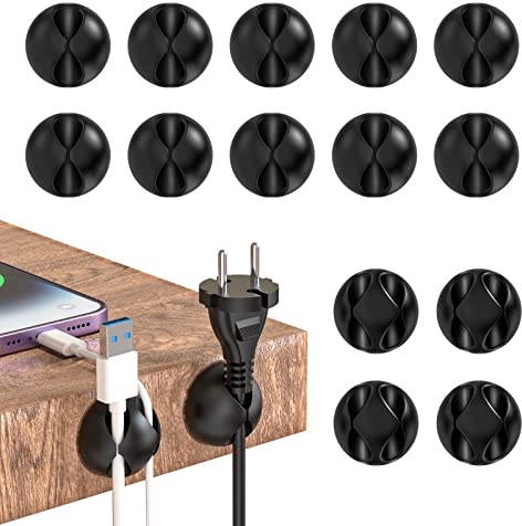 JANREAY Kabelhalter Kabelclips, 14 Packungen Mehrzweck Kabelmanagement Kabel Organizer Set für Schreibtisch, Audiokabel, Netzkabel, USB Ladekabel