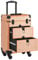 SONGMICS Makeup Trolley, Makeup Case on Wheels, Beauty Trolley with 2 Drawers, 34 x 24 x 56 cm, 360° Rotatable Castors, for Hairdressers, Makeup Artists, Gift Idea, Champagne Gold JHZ008A01