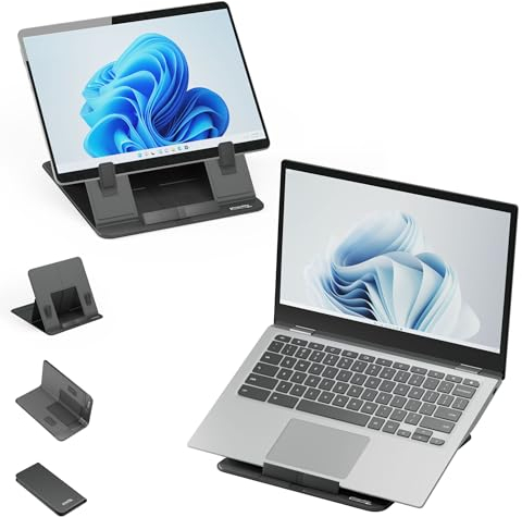 Plugable Foldable Laptop Stand with 4 Adjustable Angles for Tablets and Laptops up to 16, MacBook and PC, iPad Holder for Drawing Tablet (PT-STANDX)
