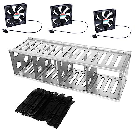 Gadpiparty Zubehörfach 1 Satz Festplatten Käfig Fussstütze Rostfreier Stahl Stoßfest Aufbewahrungskiste Gehäuse Für Externe Festplatte