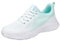 IQYU Sneakers da uomo, da jogging, ammortizzate, da tennis, da donna, piatte, da fitness, da lavoro, da donna, leggere, in rete, traspiranti, con suola morbida, verde, 37 EU