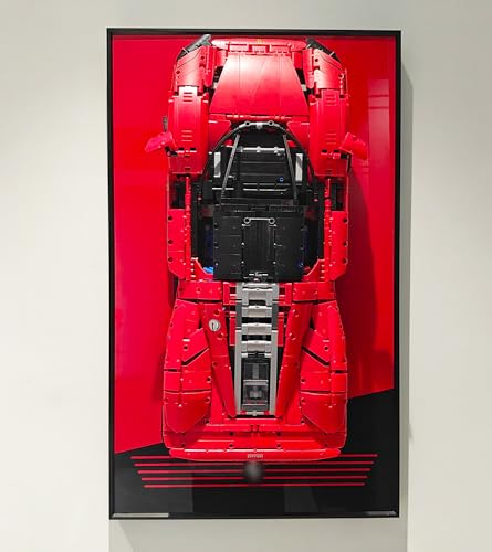 WETCEAOM Cadre Mural pour Lego Technic Ferrari Daytona SP3 42143, Tableau d'affichage Mural pour Lego Les Amateurs, Taille : 75x45 cm