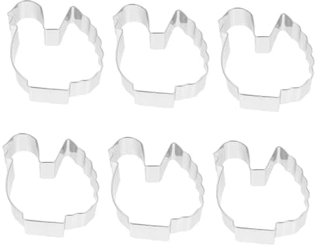 Cabilock 2 Set Di Formine Per Biscotti Antiaderenti in Acciaio Inossidabile Per Biscotti Formine Per Biscotti in Metallo Strumenti Da Forno Facili Da Riutilizzare 6 Pezzi * 2