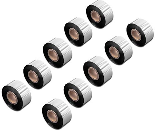 vhbw 10x Thermotransfer-Band kompatibel mit Toshiba Tec B-FV4T, B-EX4T2 Drucker Etikettendrucker, Wischfest, 30 mm x 300 m, Wachs Harz Schwarz