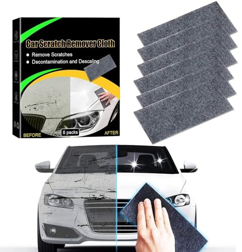 Nano Sparkle Tuch Auto Kratzer, 2024 Nano Sparkle Tuch für Auto Kratzer Entfernen Reparatur, Nano Magic Tuch Car Scratch Remover für Reparatur von leichten Kratzfarben,Lackpflege(6PCS)