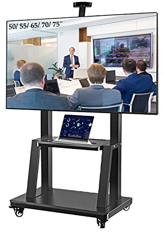 32 42 47 50 55 60 65 70 75 Zoll TV-Standwagen, moderner tragbarer TV-Rollständer für Wohnzimmer und Schlafzimmer, höhenverstellbar, 220 Pfund, schöne Landschaft