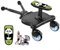 Buggy Board mit Sitz, BuggyBoard, Kinderwagen Board, trittbrett für kinderwagen universal, kompatibel mit fast jedem Buggy und Kinderwagen, Tragfähigkeit 25kg (blaue Räder)