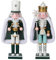 Auluda Nutcracker Figures, Christmas Decoration Figurine Collection, Holiday House Wood Occasion Ornament Decorative Gift Set (Black and White 2)
