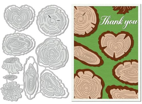 BENECREAT Bäume Wachstum Ringe Schneiden stirbt Metall Prägen Dekoration DIY Schneiden Schablone Werkzeug für Alben Foto, Grußkarte, Scrapbooking, 156x110mm