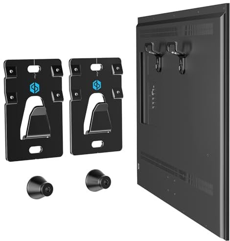Supcline No Stud TV Wall Mount for Most 26-100 inch TVs Up to 200lbs, Drywall No Drill TV Mount, 1.18'' Low Profile Studless Wall Mount tv Bracket, Easy Install