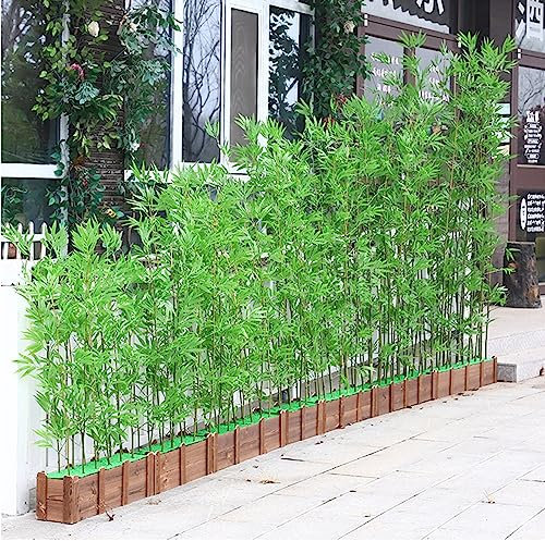 Künstlicher Bambusbaum, künstliche Bambuspflanzen mit Holzsockel, Raumteiler für den Innenbereich – Dekoration für Restaurant, Zuhause und Büro (Farbe: 1,5 m hoch, Größe: 150 cm – 24 Banboo)