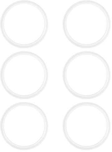 Linkidea Lot de 6 joints de rechange en silicone, joint d'étanchéité rond à ajustement exact compatible avec OmieBox, pièces et accessoires de sécurité alimentaire étanches pour boîte à bento (Blanc)