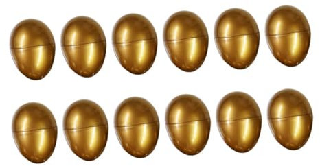 TOYANDONA 12stücke Goldene Ostereier Füllbare Dekoration Für Kreative Überraschungen Und Für Ostereier-suche Und Festlichkeiten Hochwertiges Material