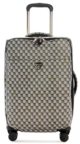GUESS G-Wave Koffer mit 8 Rädern, schwarzes Logo, Handgepäck, 50,8 cm, Schwarzes Logo, Carry-On 20-Inch, G-Wave Koffer mit 8 Rollen, 50,8 cm