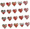 LALAFINA 20St Kristallglas-Patch wohnungsdeko wohnraumdeko party dekoration Handgemachter Schmuck party decoration Herzen Trendy Besonders Glaspatch-Verzierung herzförmiger Patch k5 Glas