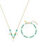 Purelei® Beach Breeze Set – Kette & Armband mit facettierten Glasperlen & Süßwasserperlen, verstellbar, 18K vergoldet, Schmuckset, Damenschmuck, Schmuck für Frauen (Gold)