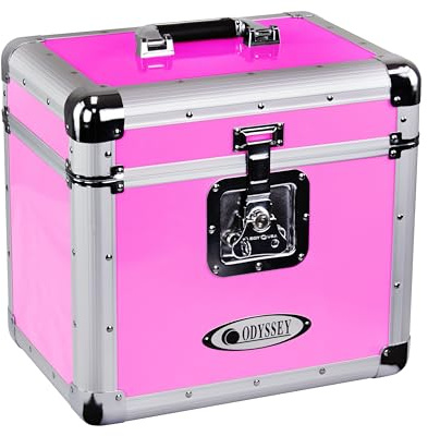 Odyssey Vintage Series Magenta 12 Vinyl Records or LP Case, Holds 70 PCS