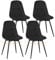 Lestarain Esszimmerstühle drehbar 4er Set, Drehstuhl Küchenstuhl Polsterstuhl, Samt-Küchenstühle mit gepolstertem Sitz, Ergonomisches Design, für Esszimmer/Wohnzimmer/Küche/Schlafzimmer, Schwarz