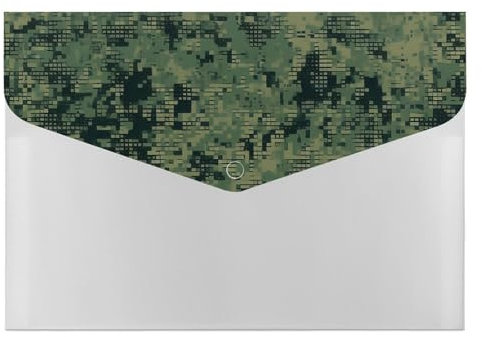 Akkordeon-Aktenordner, Fächermappe mit 6 Fächern, Grün, Armee, digital, Camouflage, Akkordean-Ordner, tragbare Dokumenten-Organizer, Tasche, A4-Papieraktenhalter für Büro, Rechnungen, Quittungen