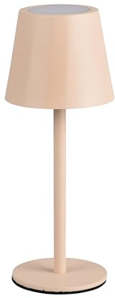 Reality Leuchten LED Akku Außen Tischleuchte Diaz R55961166, Metall Sandfarbig, inkl. 1.6 Watt LED, Lichtfarbe einstellbar, 4-fach Touch |