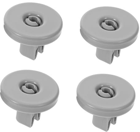 DOITOOL 4pcs Dishwasher Wheel Lower Basket Replacement Roller Pulley Caster Wheels for Trolley Dishwasher Parts for