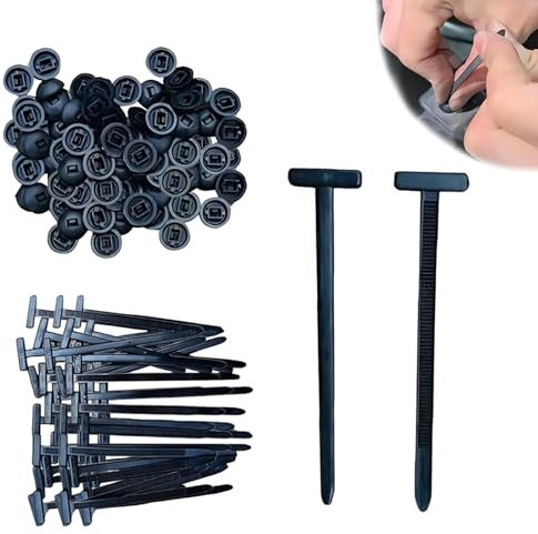 50PCS Bridas, Grapas Coche Universales de Nylon Autoblocantes para Reparación Diaria Coche - Correas Negras Resistentes UV, Sujeta Guardabarros/Cubremotores Sin Herramientas (Negro)