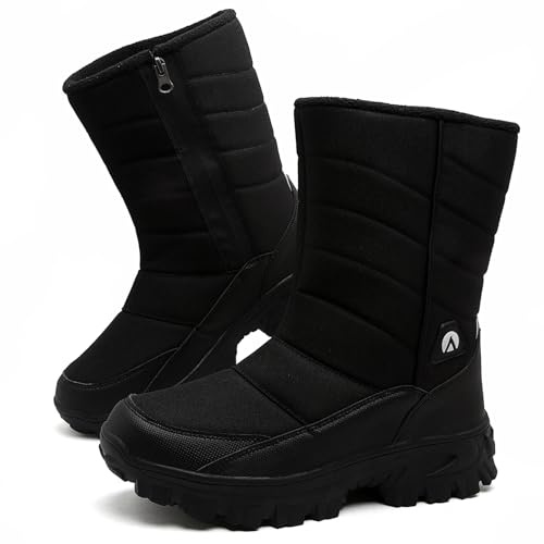 Topwolve Schneestiefel Herren Wasserdicht Warm Gefüttert Winterstiefel Outdoor Leicht Wanderschuhe Rutschfest Winterschuhe