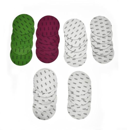 30pcs 5 125mm Abrasive Sanding Discs with 800 1000 1200 1500 2000 3000 Grits Waterproof for Wet and Dry Sanding Applications Including Automotive Polishing