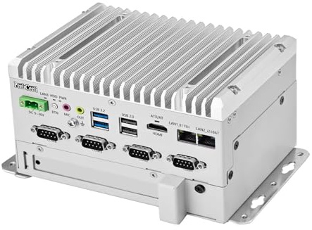 PeeliCeeli Mini PC Industrie, Desktop Fanless Computer i5-8265U, 4 COM RS232/RS485/422 Port, Dual Gigabit RJ45 LAN, 4G Module, HD Ports, PCIe, Opnsense, Linux, SIM, Barebone NO RAM NO SSD