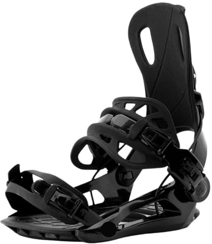 Fixation Snowboard Fixations de Planche Ski polyvalentes, Coupe, Fleur Plate, Sangle Snowboard for Femmes, Hommes Universel(Black-Bandage,S)