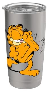 Garfield Classic Pose de movimiento de patada Vaso térmico de acero inoxidable de doble pared