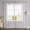 CORLIF Voile Gardine mit Schlaufen Vorhang Ausbrenner Muster Transparente Gardinen Wohnzimmer Schlafzimmer Gardinenschals Weiß BxH 140x225cm 1 Stück