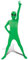 Morphsuits Grüner Alien Ganzkörperanzug, Alien Kostüm Kinder für Halloween und Karneval, Größe M