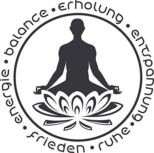 GRAZDesign Fliesentattoo Om Zeichen - Badezimmer Tattoos Esoterik Banner - Wandtattoo Yoga Wörter / 50x50cm / 650293_50_073