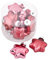 Weihnachtskugel Sterne Premium 10er Set Glas 5x4x2cm Xmas Baumschmuck (Pink)