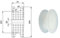 Zabi Nylon Seilrolle d= 45 mm fur Seil 8 mm Kunststoffprofilrollen ohne Lager (Gleitlager) d = 45 mm/8