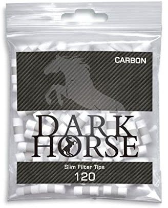 Dark Horse 1200 Aktivkohlefilter Slim Drehfilter mit Aktivkohle 6mm | Effektive Wirkung | Zigarettenfilter - Eindrehfilter