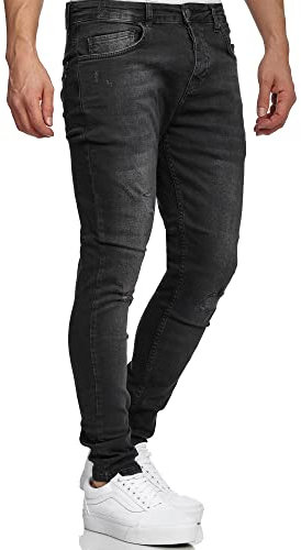 Tazzio Herren Skinny Jeans 17514 (W32/32L, Schwarz)