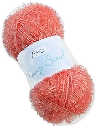 Rellana Funny Scrub Fb. 68 - apricot, tolles Garn zum Schwämme häkeln oder stricken, lustige Spülschwämme häkeln