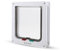 PETCUTE Cat Flap Dog Door 4 Way Locking Pet Door for Cat and Dog,Fast installation, Durable,Easy Fitting,Dog Flap Pet Door Flap for Indoor Outdoor Doors White M