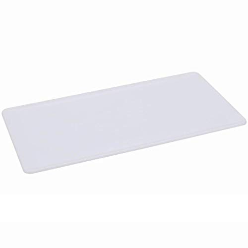 Roche Rectangle Tray White with Bottom Plastic Serving Tray,Rectangular Plastic Cutlery Tray with Non-Slip Feet
