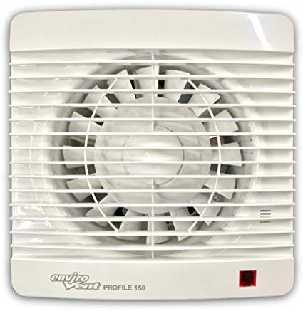 Envirovent PROFILE-150HT Axial Extractor Fan for use with 150mm / 6 Inch Duct (Humidistat/Timer)