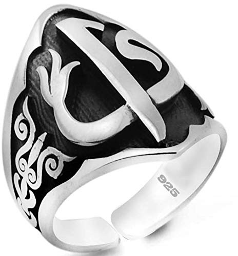Elif Vav Archer Thumb Herren-Ring, massives 925er-Sterlingsilber, verstellbare Größe, Metall, Silber