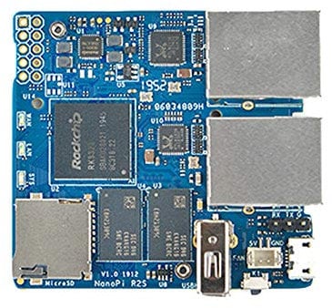 FriendlyARM NanoPi R2S OpenWrt System RK3328 Mini Router Dual Gigabit Port 1GB DDR4 RAM Dual Gigabit Ethernet LEDE Development Board