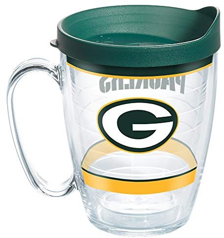 Tervis Made in USA Double Walled NFL Green Bay Packers Insulated Tumbler Cup Keeps Drinks Cold & Hot, 16oz Mug, Tradition