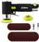 Mini Levigatrice Orbitale Pneumatica 50mm + 75mm, Mini Levigatrice angolare,Smerigliatrice angolare ad aria compressa con 20 Pezzi Dischi Carta Abrasivi