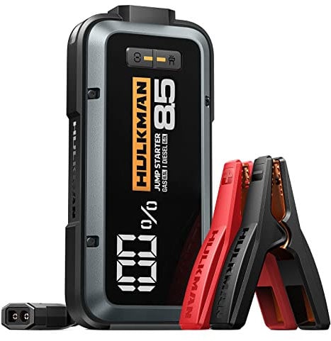 Hulkman Alpha 85 Avviatore Batteria Auto 2000A 20000mAh Portatile Booster Avviamento Auto professionale per 8,5L Benzina e 6L Diesel Motori con Display LED e 12V Batteria al Litio