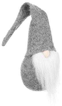 ISO TRADE Weihnachtsdeko Wichtel Zwerge Stoff 50cm Dekofigur 11422, Farbe:Grau-Grey