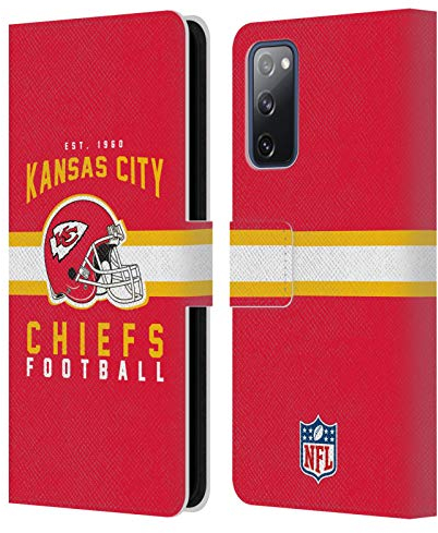 Head Case Designs Offizielle NFL Helm-Buchdruckerkunst Kansas City Chiefs Graphics Leder-Wallet-Hülle Kompatibel mit Samsung Galaxy S20 FE / 5G